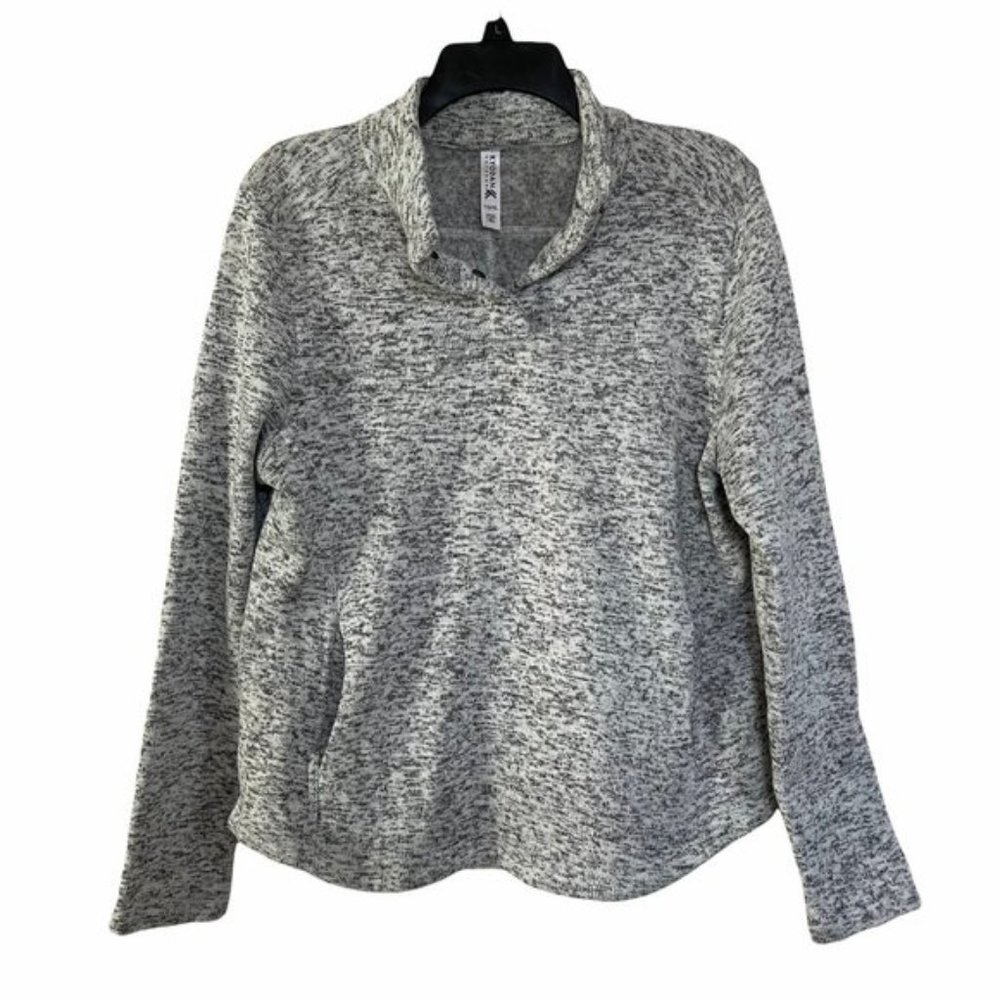 Kyodan Gray Marl Snap Pullover - image 1